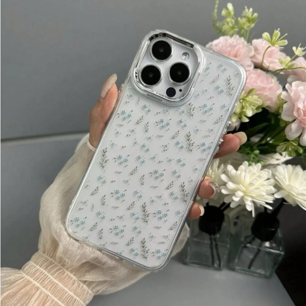 ⚠️Clearance iPhone 14/Pro/Pro Max Clear Floral Patterned Phone Case SAU - Picture 1 of 5